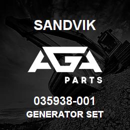 035938-001 Sandvik GENERATOR SET | AGA Parts
