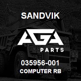 035956-001 Sandvik COMPUTER RB | AGA Parts