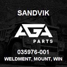 035976-001 Sandvik WELDMENT, MOUNT, WINCH, D90 | AGA Parts