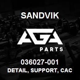 036027-001 Sandvik DETAIL, SUPPORT, CAC MANIFOLD | AGA Parts