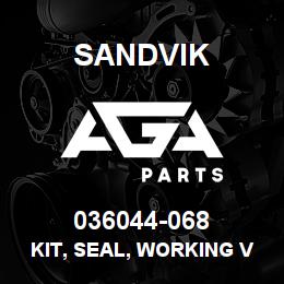 036044-068 Sandvik KIT, SEAL, WORKING VALVE | AGA Parts