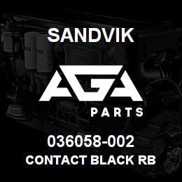036058-002 Sandvik CONTACT BLACK RB | AGA Parts