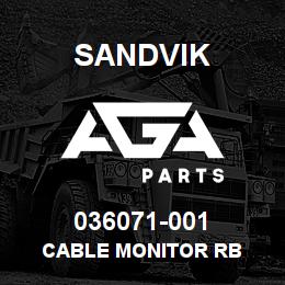 036071-001 Sandvik CABLE MONITOR RB | AGA Parts