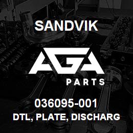 036095-001 Sandvik DTL, PLATE, DISCHARGE HOSE FLANGE | AGA Parts