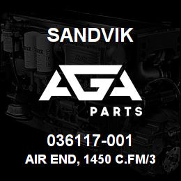 036117-001 Sandvik AIR END, 1450 C.FM/350 OR 1450/500 | AGA Parts