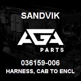 036159-006 Sandvik HARNESS, CAB TO ENCLOSURES D50 E-H | AGA Parts