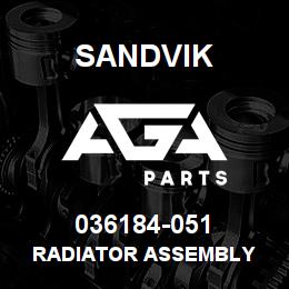 036184-051 Sandvik RADIATOR ASSEMBLY | AGA Parts