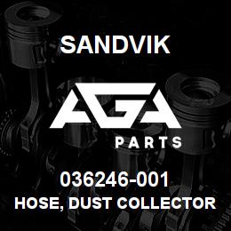 036246-001 Sandvik HOSE, DUST COLLECTOR LINATEX | AGA Parts