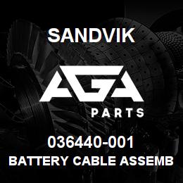036440-001 Sandvik BATTERY CABLE ASSEMBLY | AGA Parts