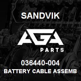 036440-004 Sandvik BATTERY CABLE ASSEMBLY | AGA Parts