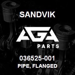 036525-001 Sandvik PIPE, FLANGED | AGA Parts