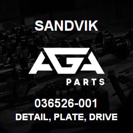 036526-001 Sandvik DETAIL, PLATE, DRIVELINE COVER | AGA Parts