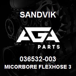 036532-003 Sandvik MICORBORE FLEXHOSE 36" , TEST-20 | AGA Parts