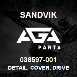 036597-001 Sandvik DETAIL, COVER, DRIVELINE | AGA Parts