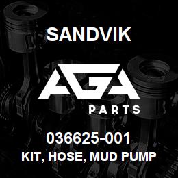 036625-001 Sandvik KIT, HOSE, MUD PUMP 5X6, DW340 | AGA Parts