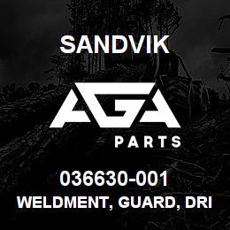 036630-001 Sandvik WELDMENT, GUARD, DRIVELINE | AGA Parts