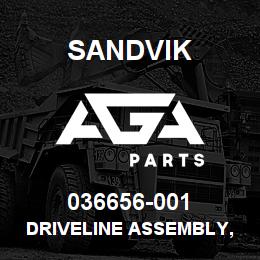 036656-001 Sandvik DRIVELINE ASSEMBLY, 1710 | AGA Parts