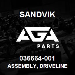 036664-001 Sandvik ASSEMBLY, DRIVELINE COVER W/O AC | AGA Parts