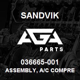 036665-001 Sandvik ASSEMBLY, A/C COMPRESSOR MOUNT | AGA Parts