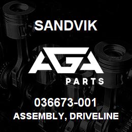 036673-001 Sandvik ASSEMBLY, DRIVELINE COVER D55/75 | AGA Parts
