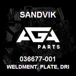 036677-001 Sandvik WELDMENT, PLATE, DRIVELINE COVER | AGA Parts