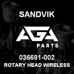036691-002 Sandvik ROTARY HEAD WIRELESS TACH, DR460 M | AGA Parts