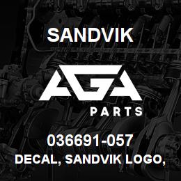 036691-057 Sandvik DECAL, SANDVIK LOGO, RF TACH TRNSM | AGA Parts