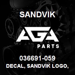036691-059 Sandvik DECAL, SANDVIK LOGO, RF TACH RECEIV | AGA Parts