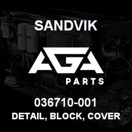 036710-001 Sandvik DETAIL, BLOCK, COVER MOUNTING | AGA Parts