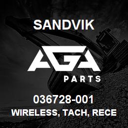 036728-001 Sandvik WIRELESS, TACH, RECEIVER | AGA Parts