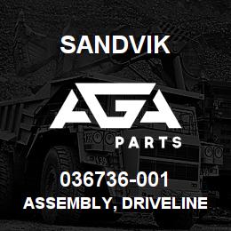 036736-001 Sandvik ASSEMBLY, DRIVELINE GUARD, 45/50 | AGA Parts