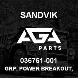 036761-001 Sandvik GRP, POWER BREAKOUT, 7-5/8 IN. KIT | AGA Parts