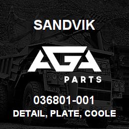 036801-001 Sandvik DETAIL, PLATE, COOLER LINE MTG | AGA Parts