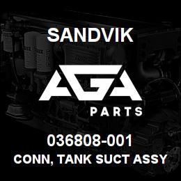 036808-001 Sandvik CONN, TANK SUCT ASSY SST | AGA Parts