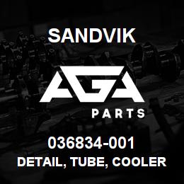 036834-001 Sandvik DETAIL, TUBE, COOLER LINE, WATER | AGA Parts