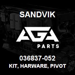 036837-052 Sandvik KIT, HARWARE, PIVOT BLOCK, MAST*T-TEXT | AGA Parts