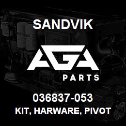 036837-053 Sandvik KIT, HARWARE, PIVOT BLOCK, MAST*T-TEXT | AGA Parts