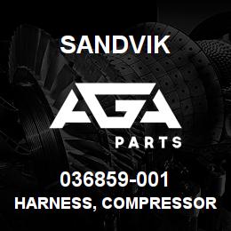 036859-001 Sandvik HARNESS, COMPRESSOR D50 E-H | AGA Parts