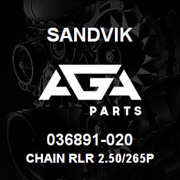 036891-020 Sandvik CHAIN RLR 2.50/265P TSU S200 | AGA Parts