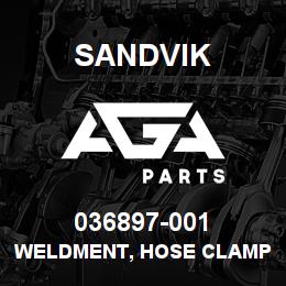 036897-001 Sandvik WELDMENT, HOSE CLAMP, COOLER MNT | AGA Parts