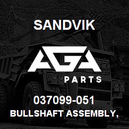 037099-051 Sandvik BULLSHAFT ASSEMBLY, W/O BEARING | AGA Parts
