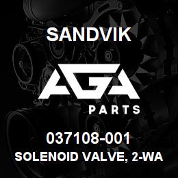 037108-001 Sandvik SOLENOID VALVE, 2-WAY N.C. (HYDRAUL | AGA Parts