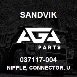 037117-004 Sandvik NIPPLE, CONNECTOR, UNLDNG SYS RB | AGA Parts