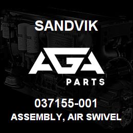 037155-001 Sandvik ASSEMBLY, AIR SWIVEL, RC SYS RB | AGA Parts