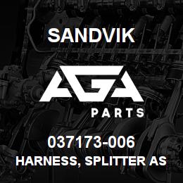 037173-006 Sandvik HARNESS, SPLITTER ASSEMBLY DR460 | AGA Parts