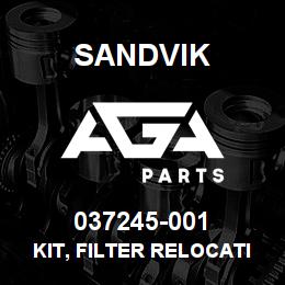 037245-001 Sandvik KIT, FILTER RELOCATION | AGA Parts
