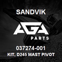 037274-001 Sandvik KIT, D245 MAST PIVOT | AGA Parts