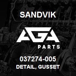 037274-005 Sandvik DETAIL, GUSSET | AGA Parts
