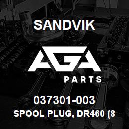 037301-003 Sandvik SPOOL PLUG, DR460 (85-100) RB | AGA Parts