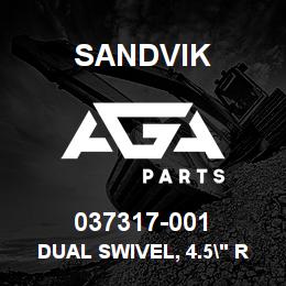 037317-001 Sandvik DUAL SWIVEL, 4.5" RB | AGA Parts